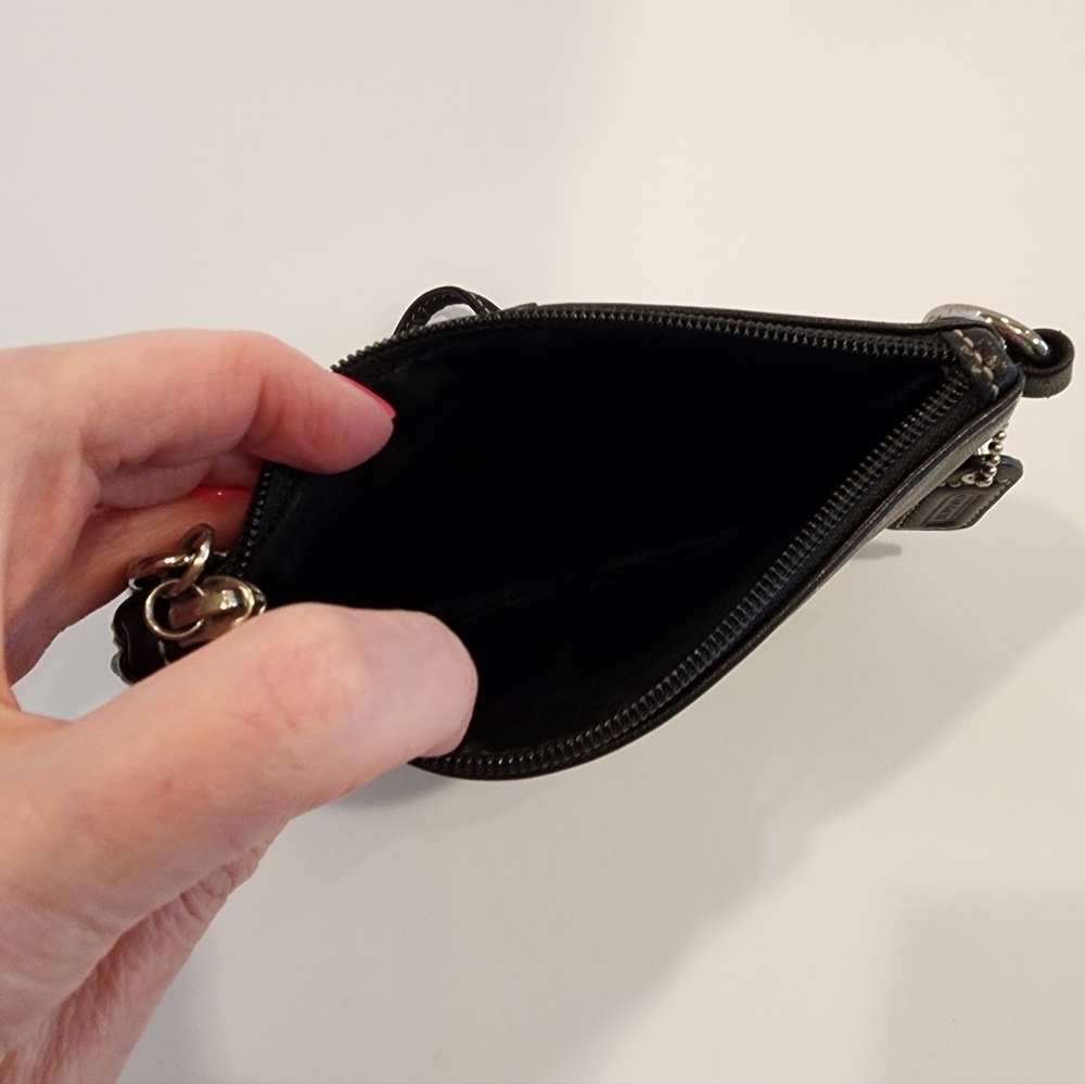 Coach Black Leather Wristlet - Picture 6 of 6